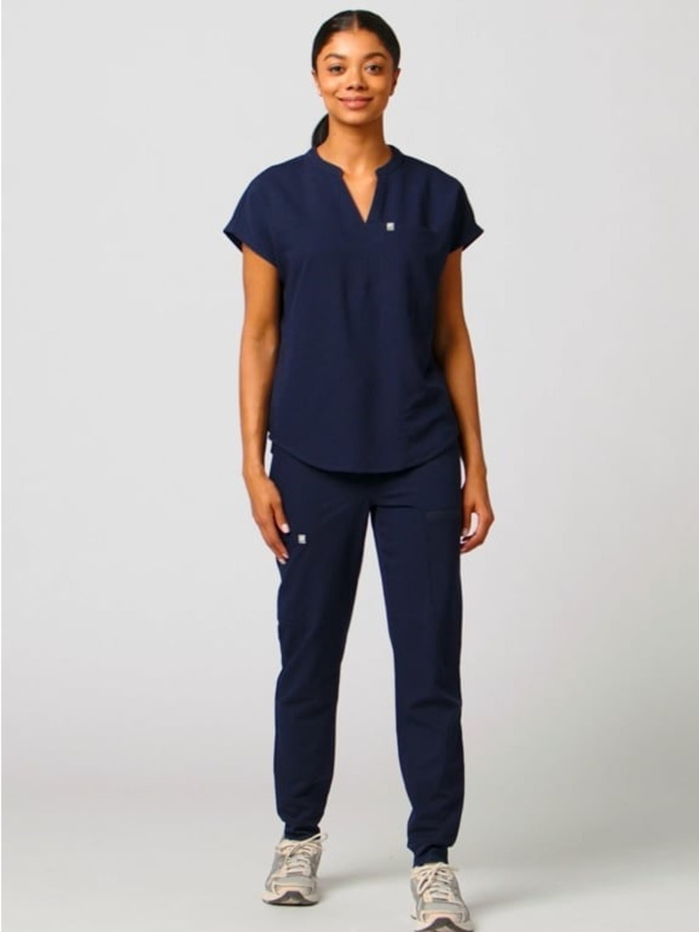 Fabletics Navy Evolve Scrub Top